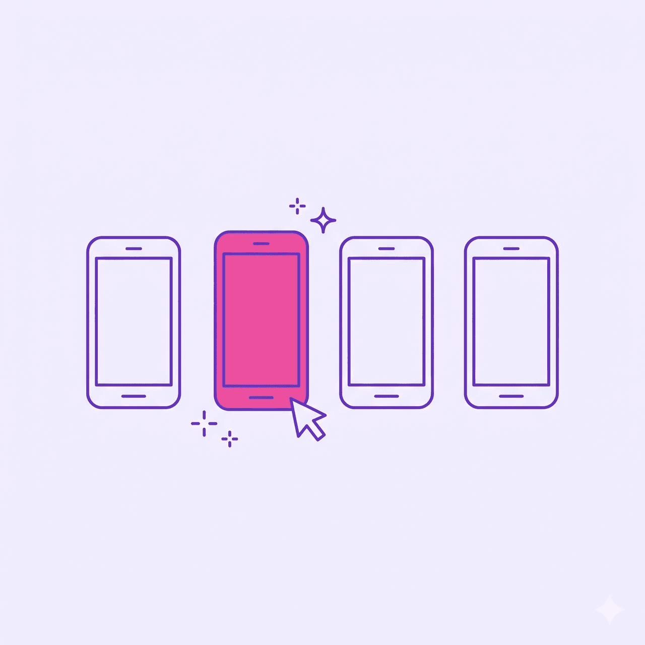 好きな機種を選ぶ。 のイラスト