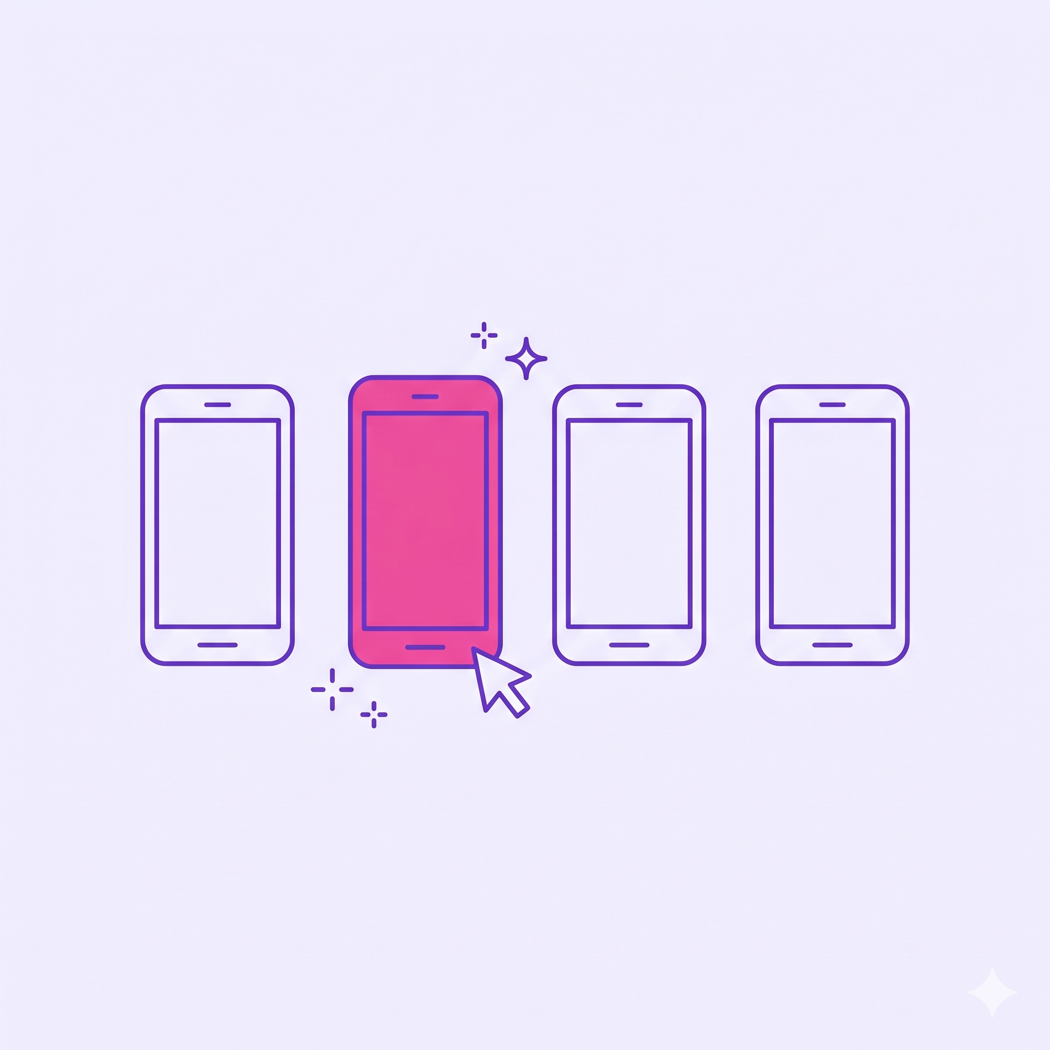 好きな機種を選ぶ。 のイラスト